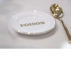 Piattino la tavola scomposta porcellana poison Bitossi home