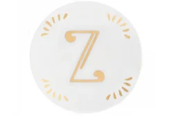 Piattino lettering porcellana lettera z Bitossi home