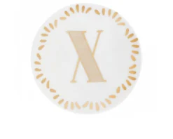 Piattino lettering porcellana lettera x Bitossi home