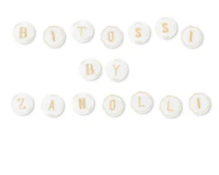 Piattino lettering porcellana lettera x Bitossi home