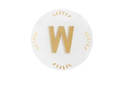Piattino lettering porcellana lettera w Bitossi home