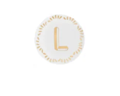 Piattino lettering porcellana lettera l Bitossi home