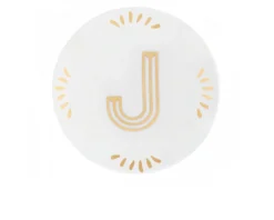 Piattino lettering porcellana lettera j Bitossi home
