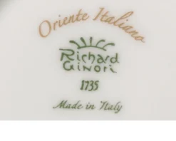 Piatto caffè oriente italiano rubrum porcellana Richard ginori