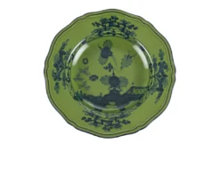 Piatto fondo oriente italiano malachite porcellana Richard ginori