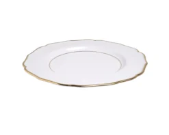 Piatto frutta glamour porcellana doppio filo oro Bitossi home