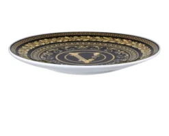 Piatto frutta virtus gala porcellana nero Versace