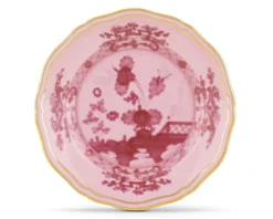Piatto pane oriente italiano porpora porcellana Richard ginori