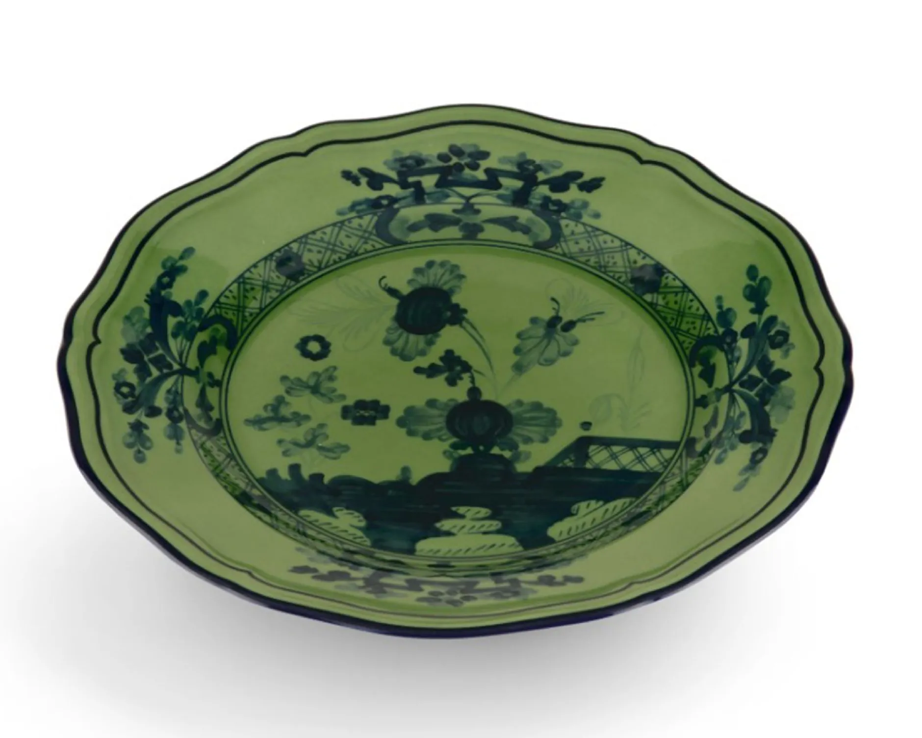 Piatto pane oriente italiano malachite porcellana Richard ginori