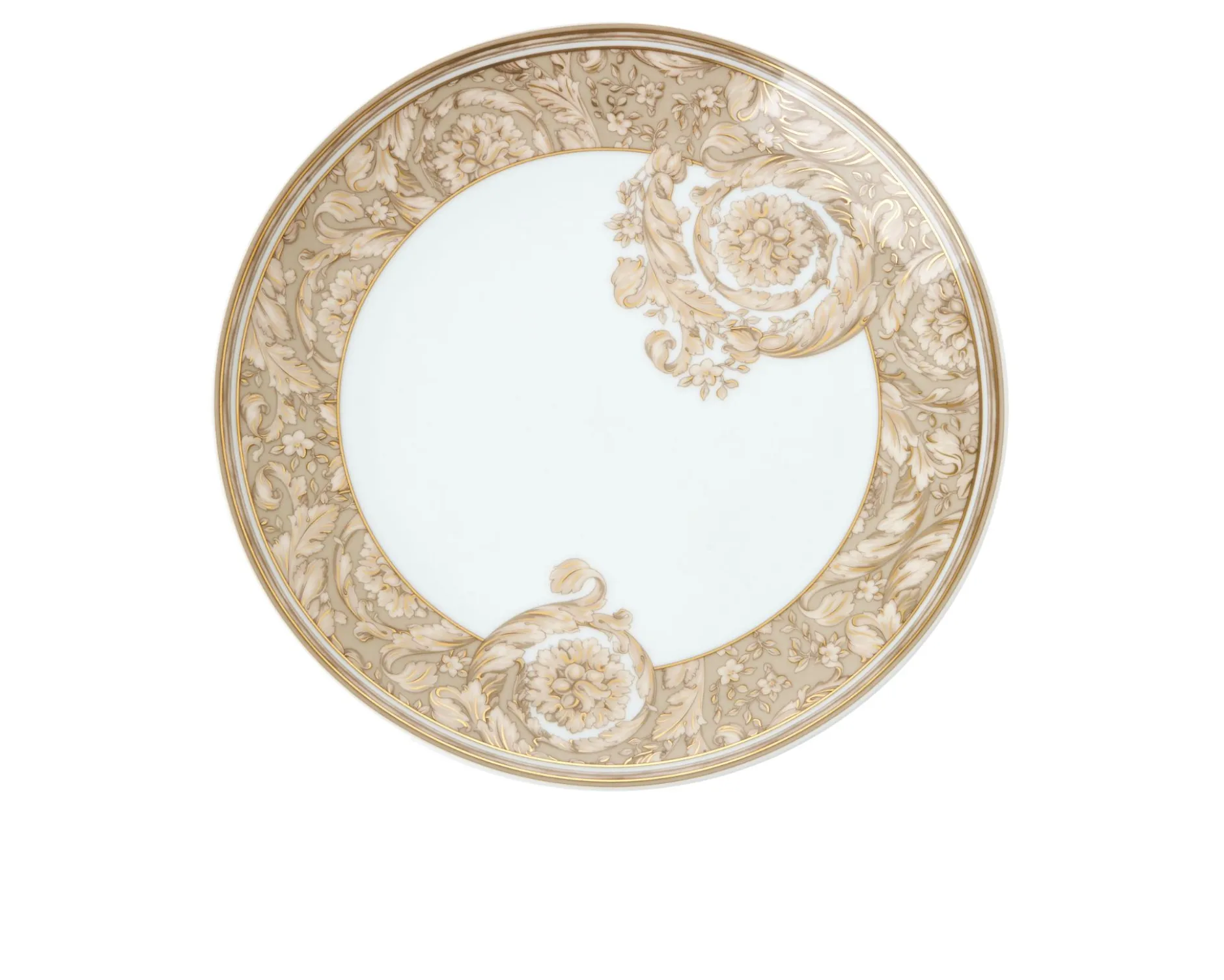 Piatto piano barocco beige porcellana Versace