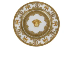 Piatto piano dessert i love baroque porcellana bianco Versace