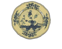 Piatto piano oriente italiano citrino porcellana Richard ginori
