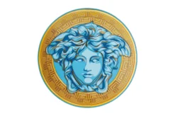 Piatto segnaposto madusa amplified porcellana blu Versace