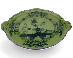 Piatto torta oriente italiano malachite porcellana Richard ginori