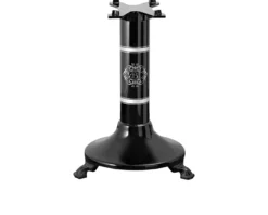 Piedistallo per affettatrice p15 acciaio colore nero con decoro argento Berkel