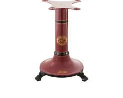 Piedistallo per affettatrice acciaio colore rosso con decoro oro Berkel