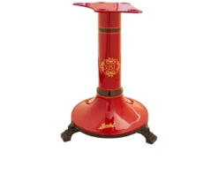 Piedistallo per affettatrice b2 acciaio colore rosso con decoro oro Berkel