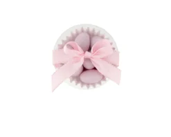 Pirottino portaconfetti rosa con fiocco rosa Selezione zanolli