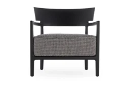 Poltrona cara nera con seduta fancy nero beige Kartell