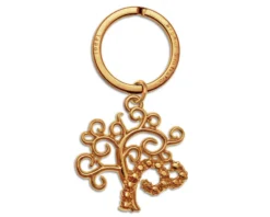 Portachiavi albero della vita in metallo dorato Selezione zanolli