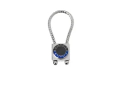 Portachiavi argento con ghiera blu e nera Selezione zanolli