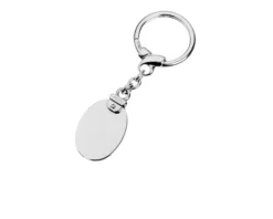 Portachiavi argento con piastrina ovale Selezione zanolli