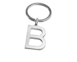 Portachiavi argento lettera b Selezione zanolli