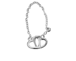 Portachiavi cuori intrecciati argento Selezione zanolli