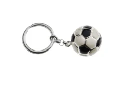 Portachiavi pallone calcio argento Selezione zanolli