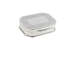 Portapillole ottagonale argento con incisione Selezione zanolli