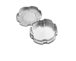 Portapillole tondo argento con smalto verde Selezione zanolli