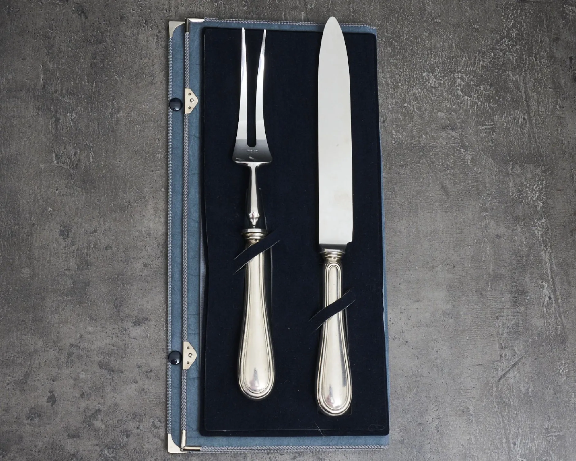Posate arrosto argento 2 pezzi in stile inglese usato ricondizionato Zanolli vintage