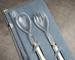 Posate insalata argento 2 pezzi in stile barocchino usato ricondizionato Zanolli vintage