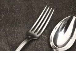Posate legumi argento 2 pezzi in stile barocchino usato ricondizionato Zanolli vintage