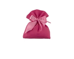 Sacchetto portaconfetti di cotone fuxia con fiocco fuxia Selezione zanolli