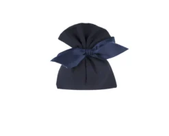 Sacchetto portaconfetti di cotone blu con fiocco blu Selezione zanolli