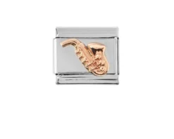 Sax composable acciaio e oro rosa Nomination