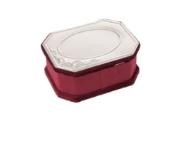 Scatola portagioie argento e velluto bordeaux Selezione zanolli