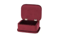 Scatola portagioie argento e velluto bordeaux Selezione zanolli
