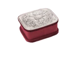 Scatola portagioie argento e velluto bordeaux Selezione zanolli