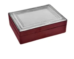Scatola portagioie argento e velluto bordeaux Selezione zanolli