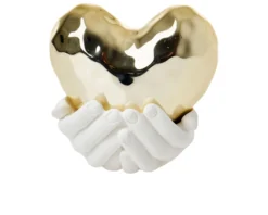 Scultura mani con cuore oro Selezione zanolli