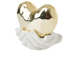 Scultura mani con cuore oro Selezione zanolli