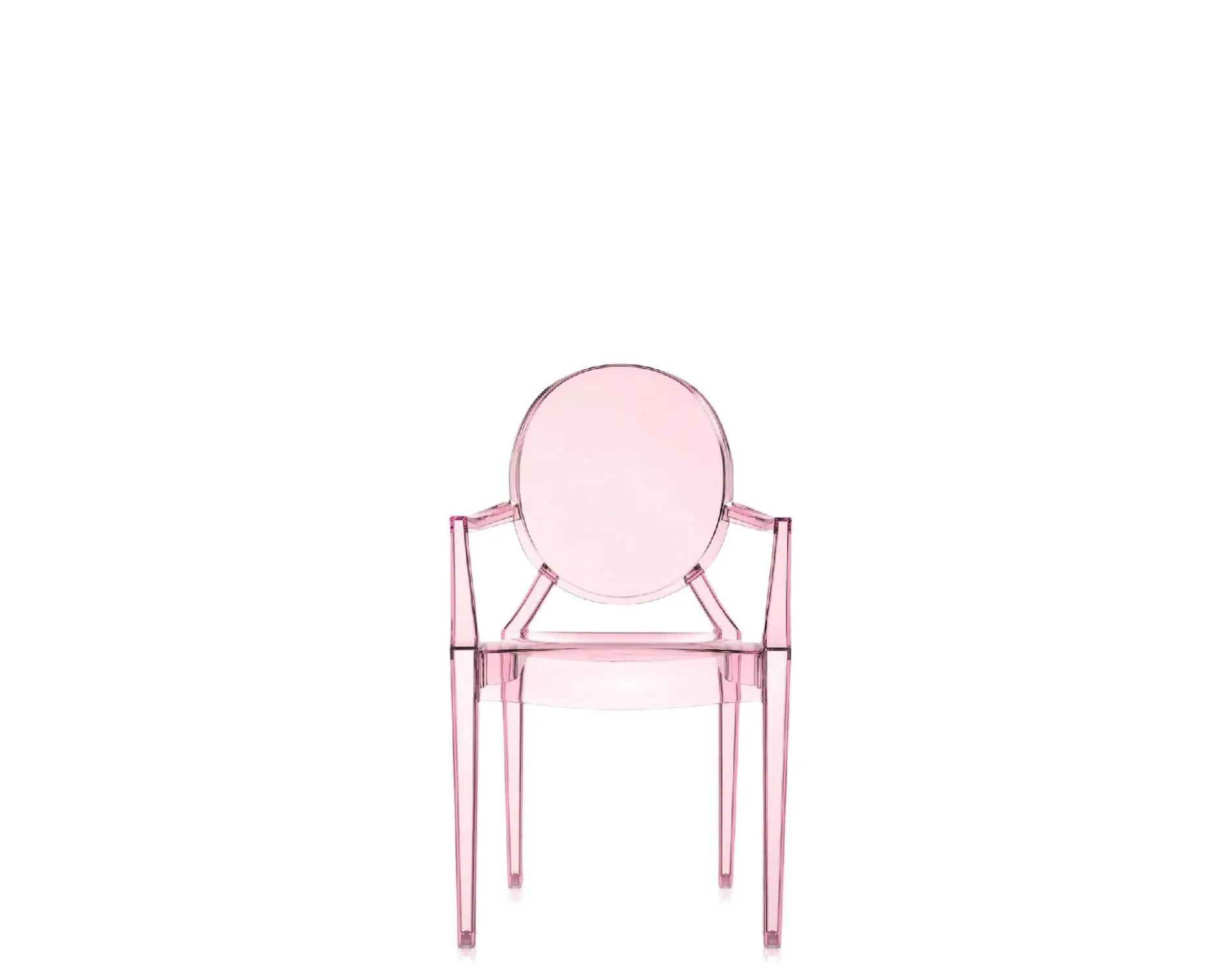 Sedia lou lou ghost rosa trasparente Kartell