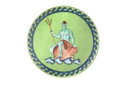 Segnaposto il viaggio di nettuno porcellana verde muschio Richard ginori