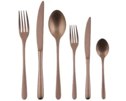 Servizio posate taste vintage acciaio pvd copper 36 pezzi monoblocco Sambonet