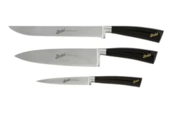 Set chef 3 pezzi elegance acciaio con manico nero Berkel
