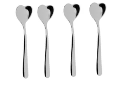 Set cucchiaini da caffè acciaio 4 pezzi Alessi
