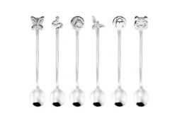 Set cucchiaini party fashion acciaio 6 pezzi Sambonet