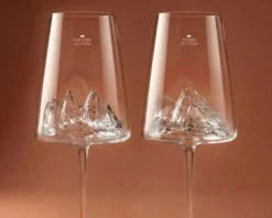 Set di calici vino topographic 2 pezzi tre cime/tofane Alaskan maker